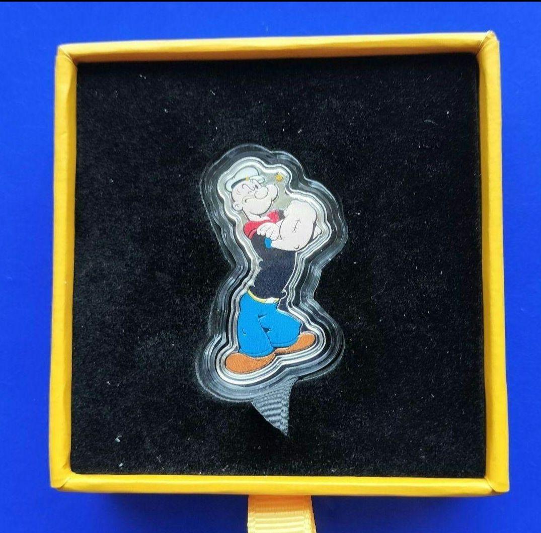 ポパイ2ドルカラー銀貨（サモア）1oz silver999（純銀） 2023年