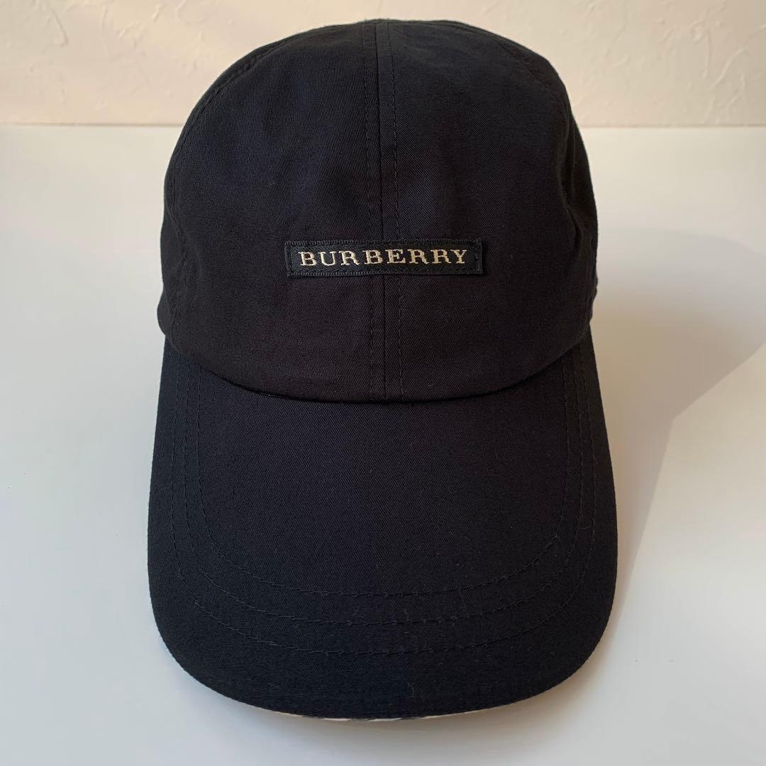 BURBERRY バーバリーゴルフ　ノバチェック　黒キャップ　美品