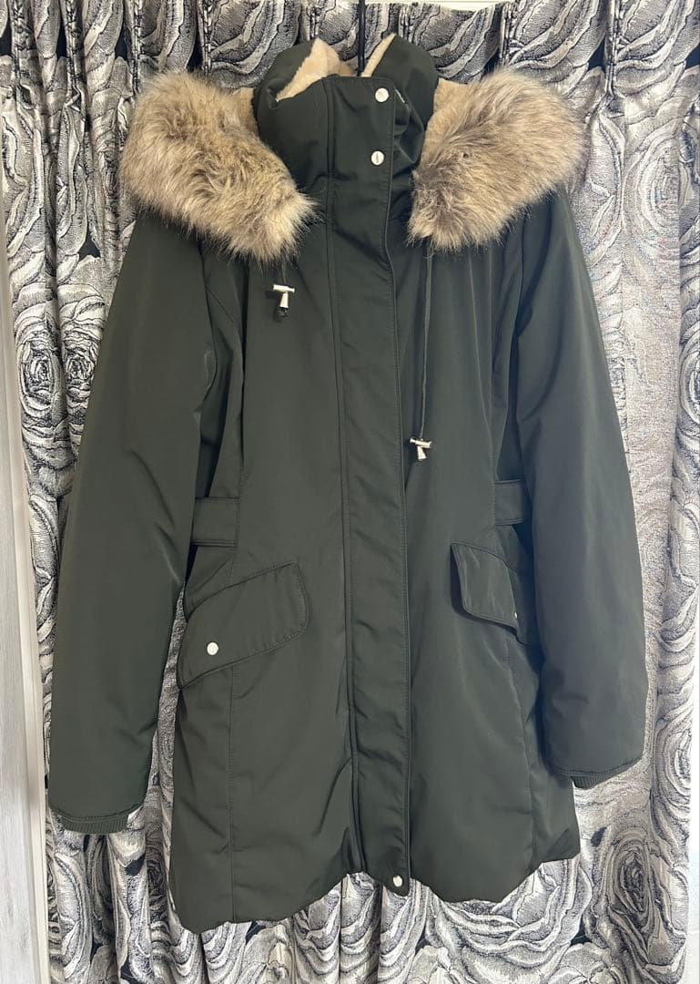 ZARA ファー付きモッズコート Lサイズ ライダース　ニット　セット売り