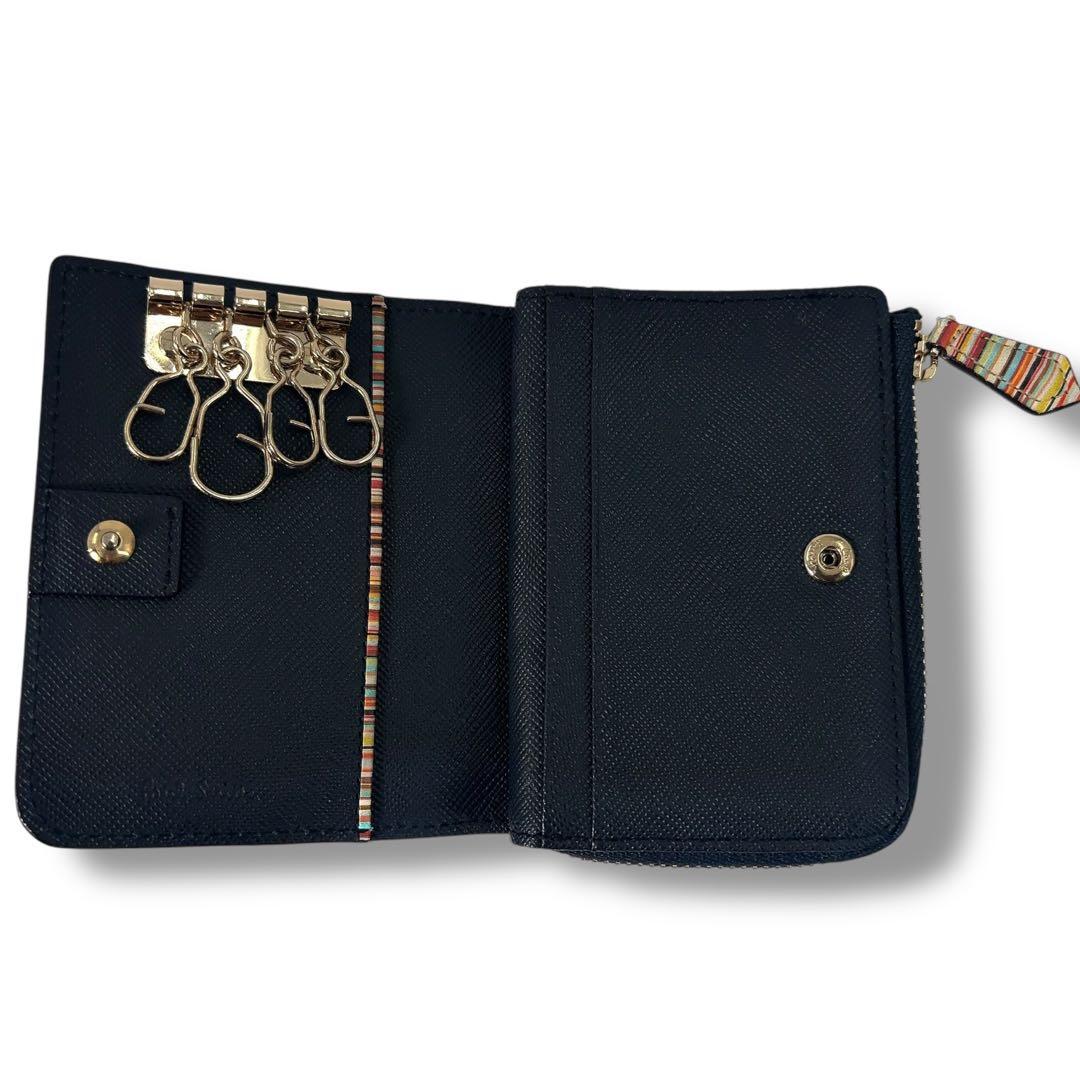 【極美品】Paul Smith 　ポールスミス　キーケース　小銭入れ　Ｌ字ジップ
