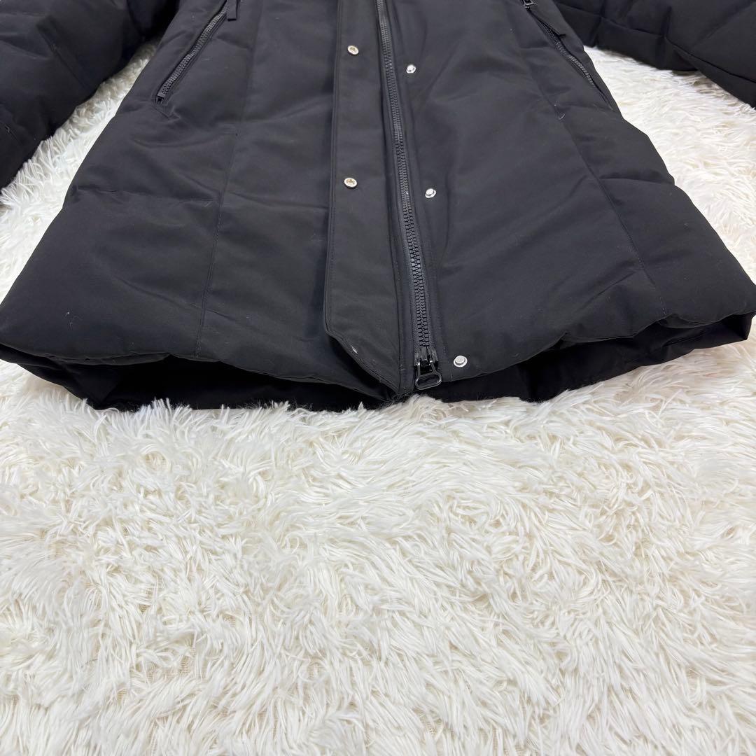 美品　ZARA ロング　コート　ダウン　黒　ファー