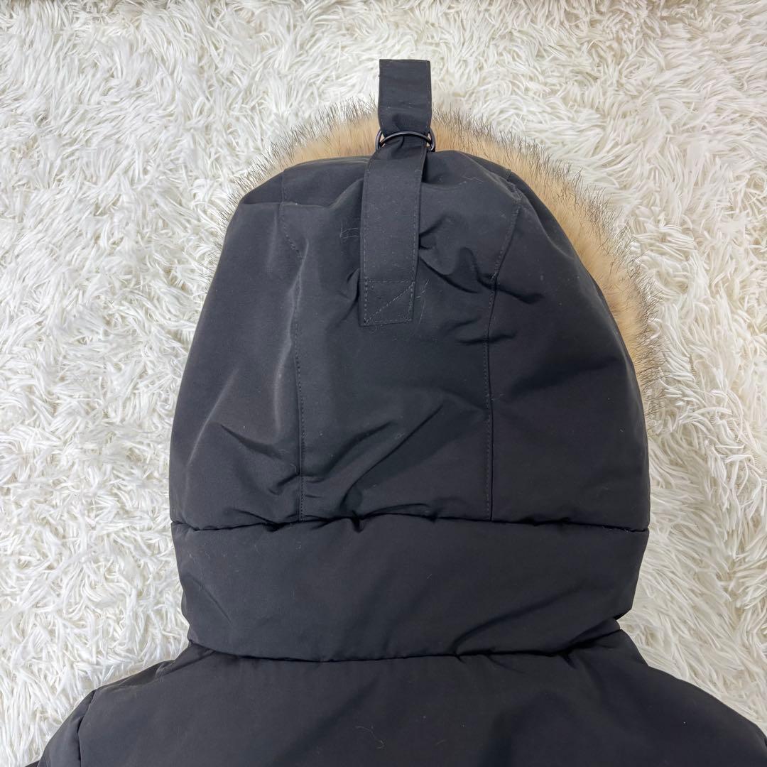 美品　ZARA ロング　コート　ダウン　黒　ファー