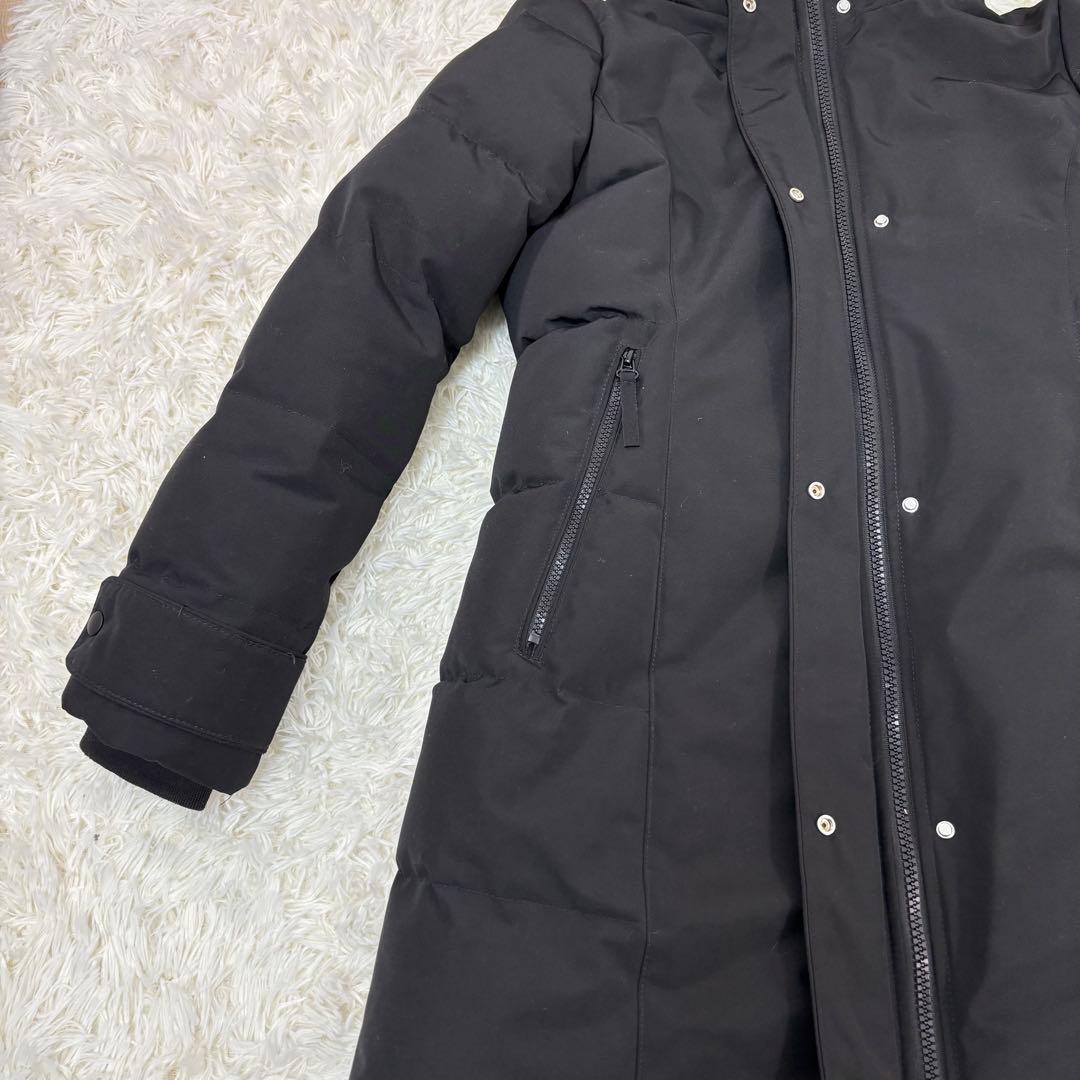 美品　ZARA ロング　コート　ダウン　黒　ファー