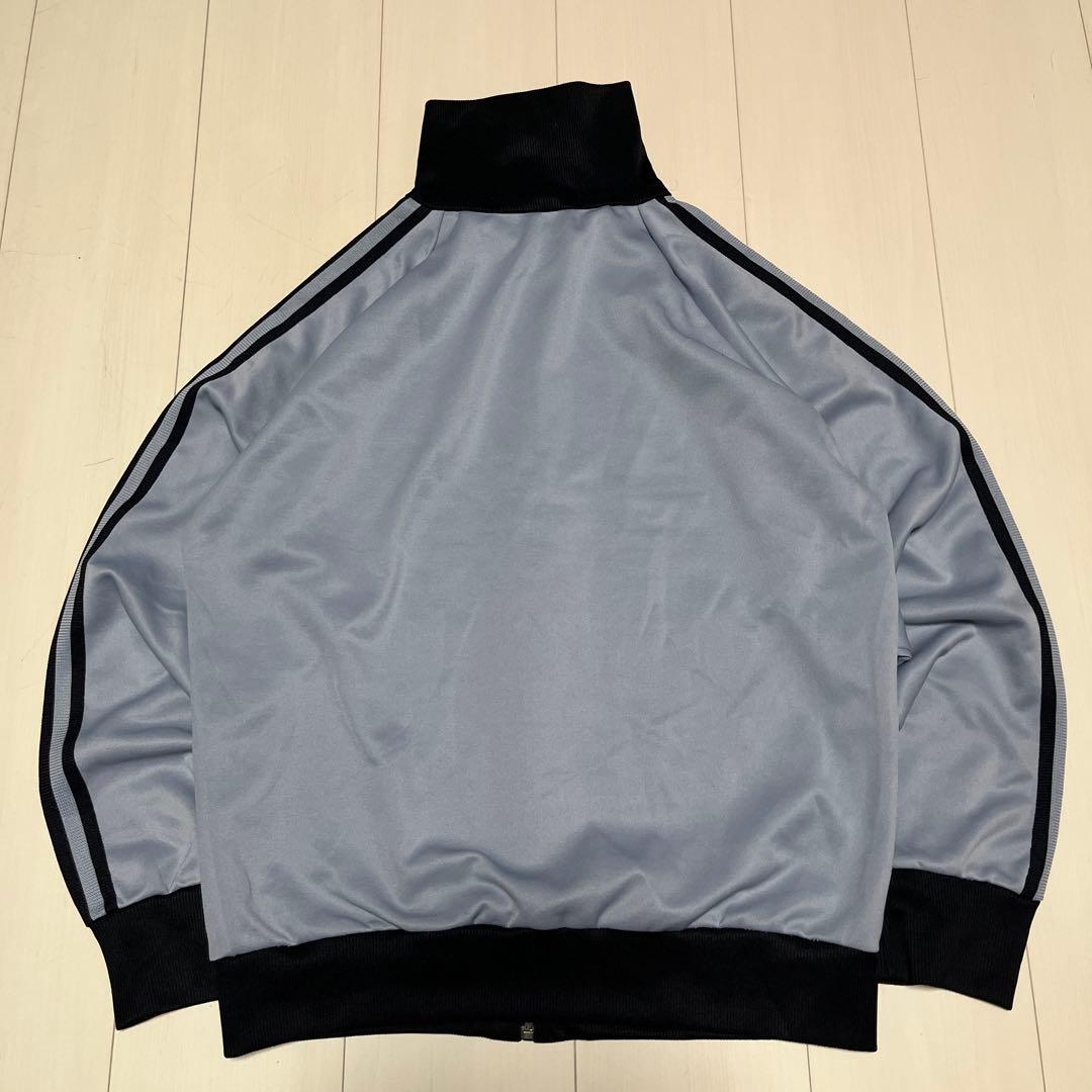 80's adidas デサント製 トラックジャケット グレー‪×黒 L程度