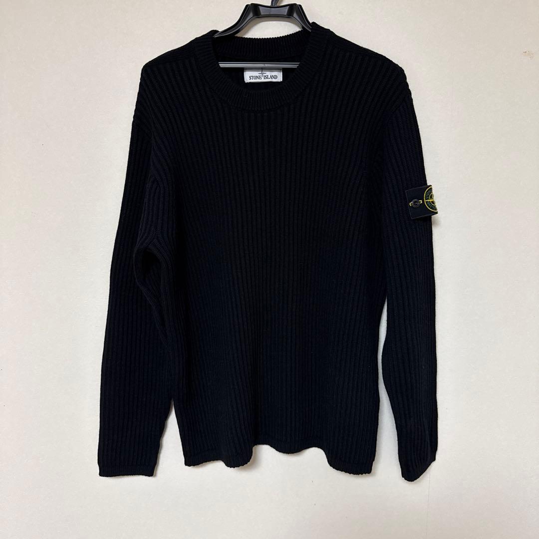 【ほぼ新品】STONE  ストーンアイランド クルーネックリブニット