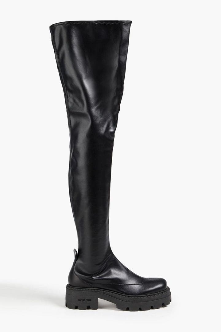Sergio Rossi ブラック ニーハイブーツ