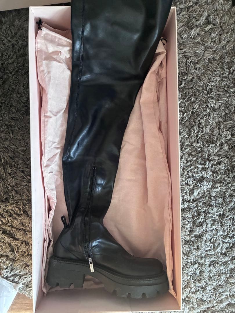 Sergio Rossi ブラック ニーハイブーツ