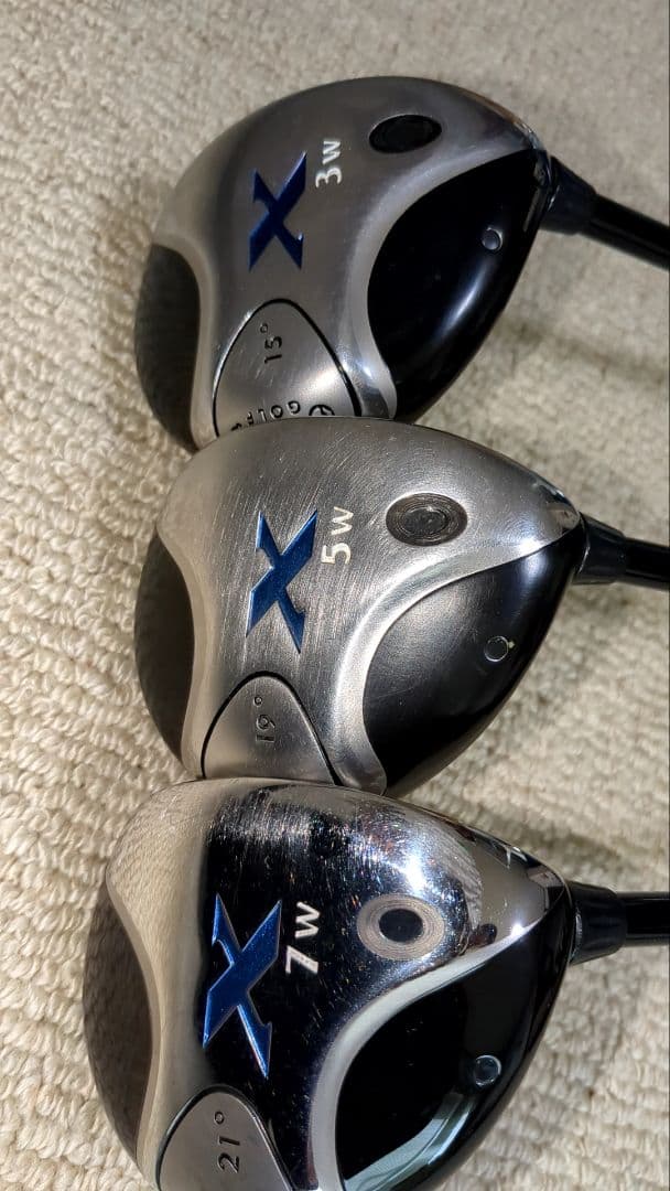 キャロウェイX 　フェアウェイウッド　3本セット3W、5W、7W、ヘッドカバー付