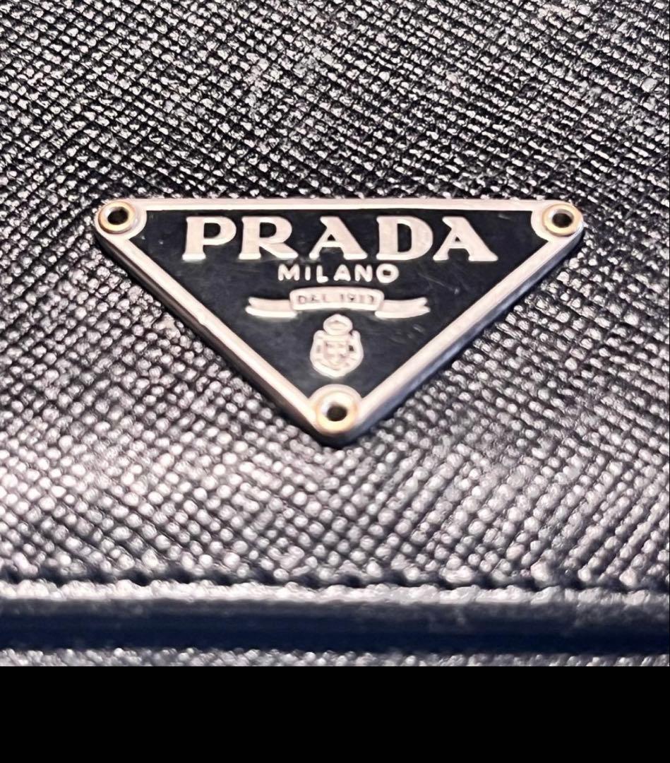 り*り様 PRADA プラダ サフィアーノ レザー カードケース 名刺入れ ブラ