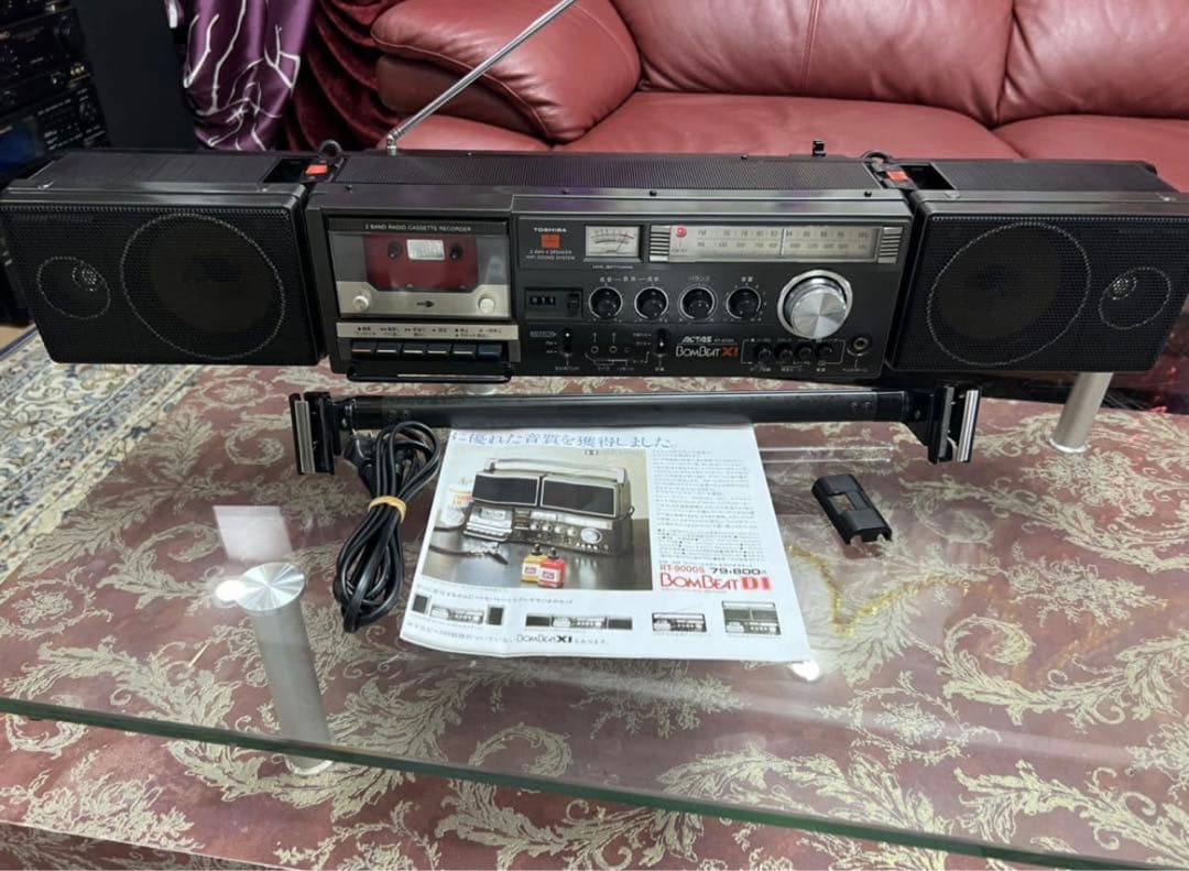 希少東芝ボムビート ラジカセ RT-8700S メンテナンス済み動作品説明書付き