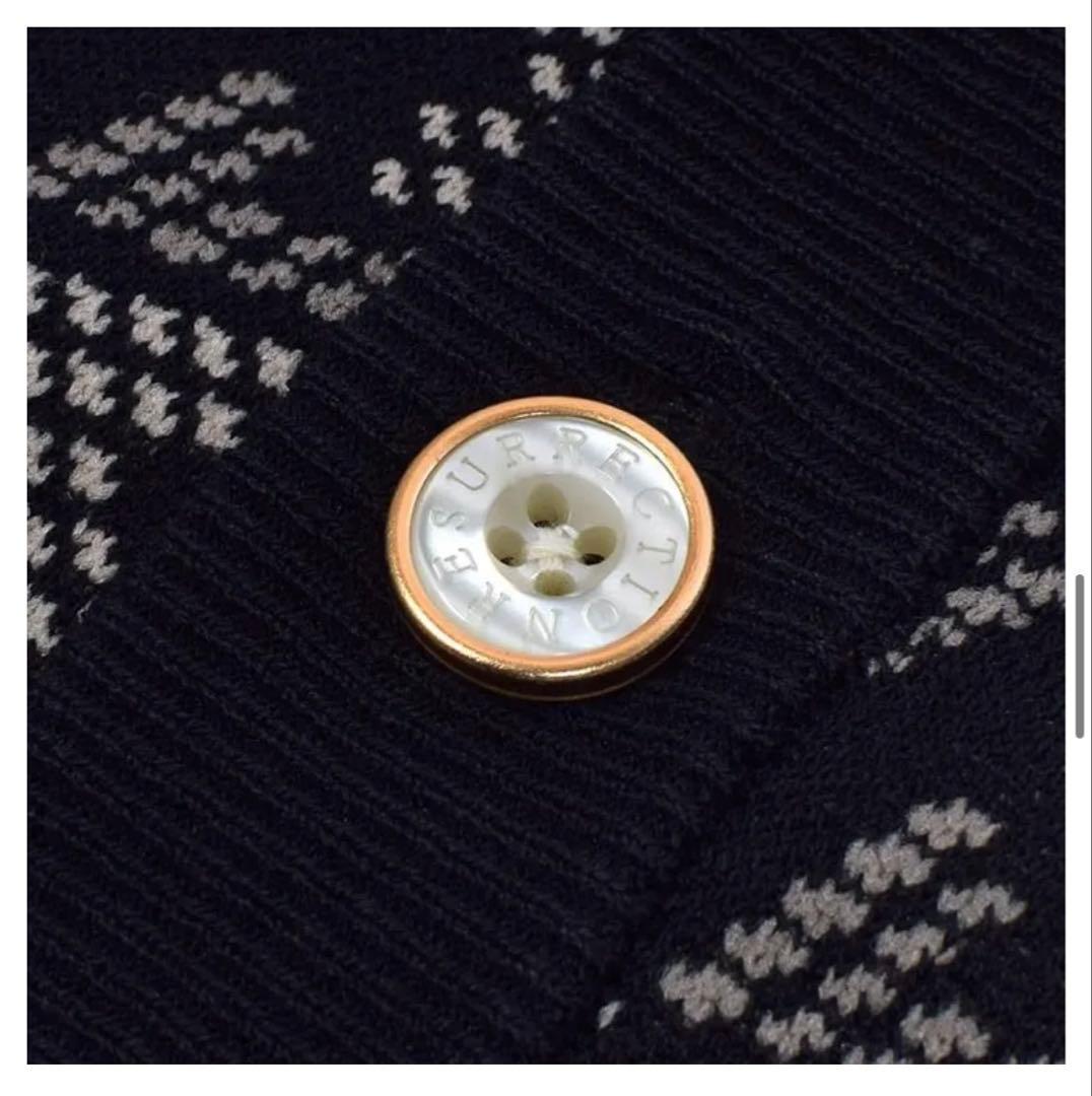 レザレクション　メンズ GMジャガードニットカーディガン / ブラック