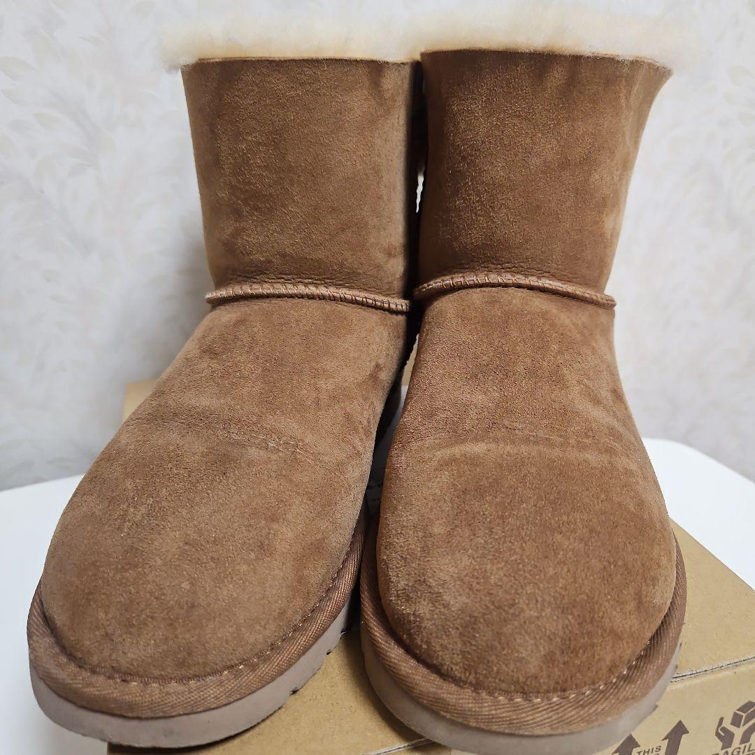 UGG Australia ブラウン ムートンブーツ ベイリーボウ コーデュロイ