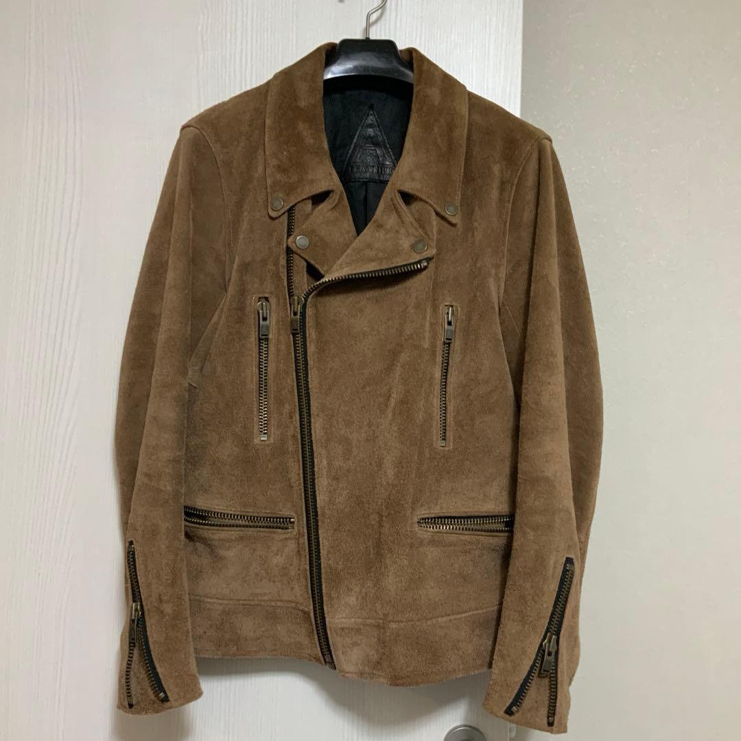 A LEATHER エーレザー MOTO JACKET CAMEL