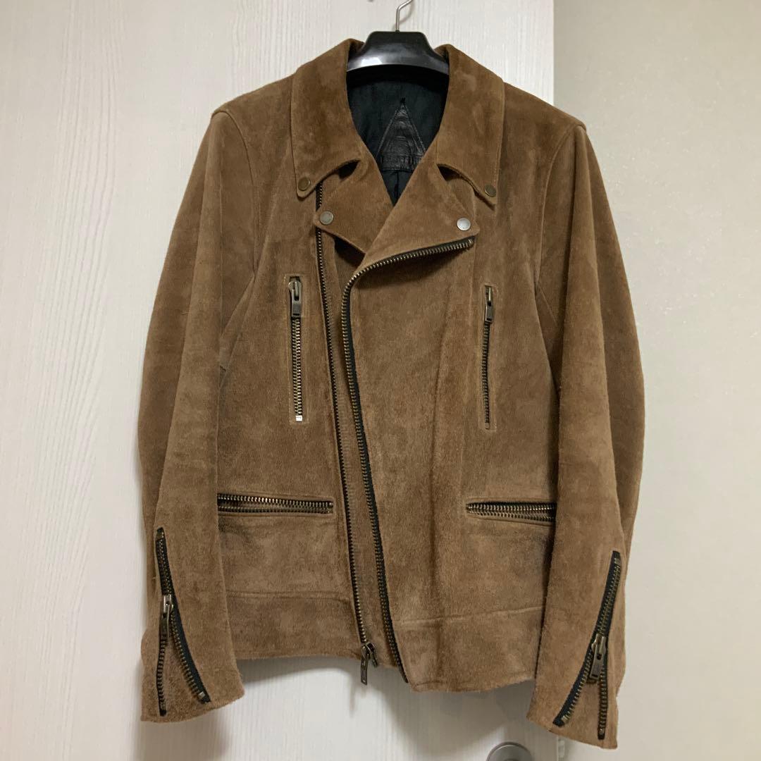 A LEATHER エーレザー MOTO JACKET CAMEL