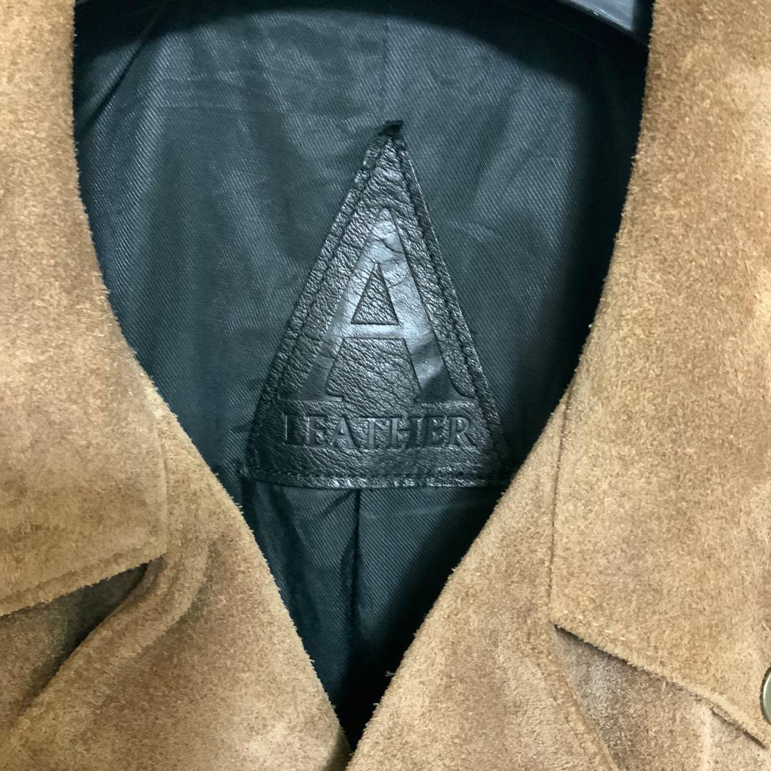 A LEATHER エーレザー MOTO JACKET CAMEL
