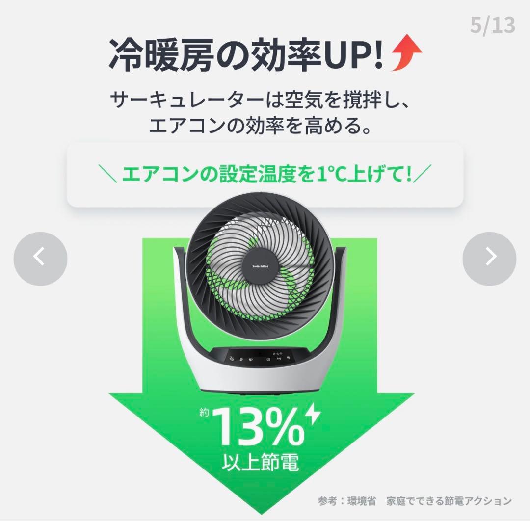 SwitchBot サーキュレーター バッテリー式