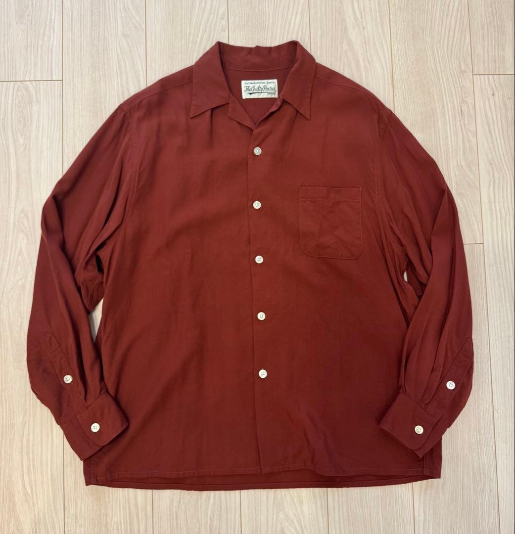 ワコマリア 50's シャツ M バーガンディ ダークレッドwackomaria