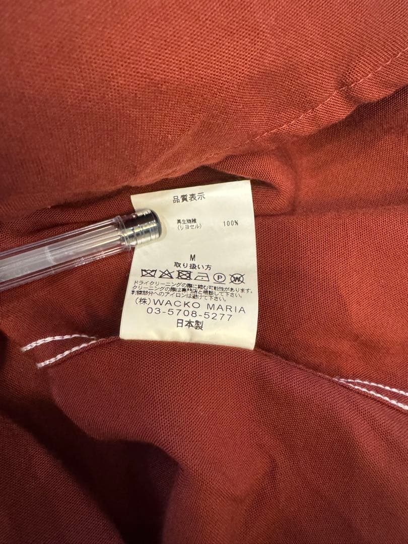 ワコマリア 50's シャツ M バーガンディ ダークレッドwackomaria