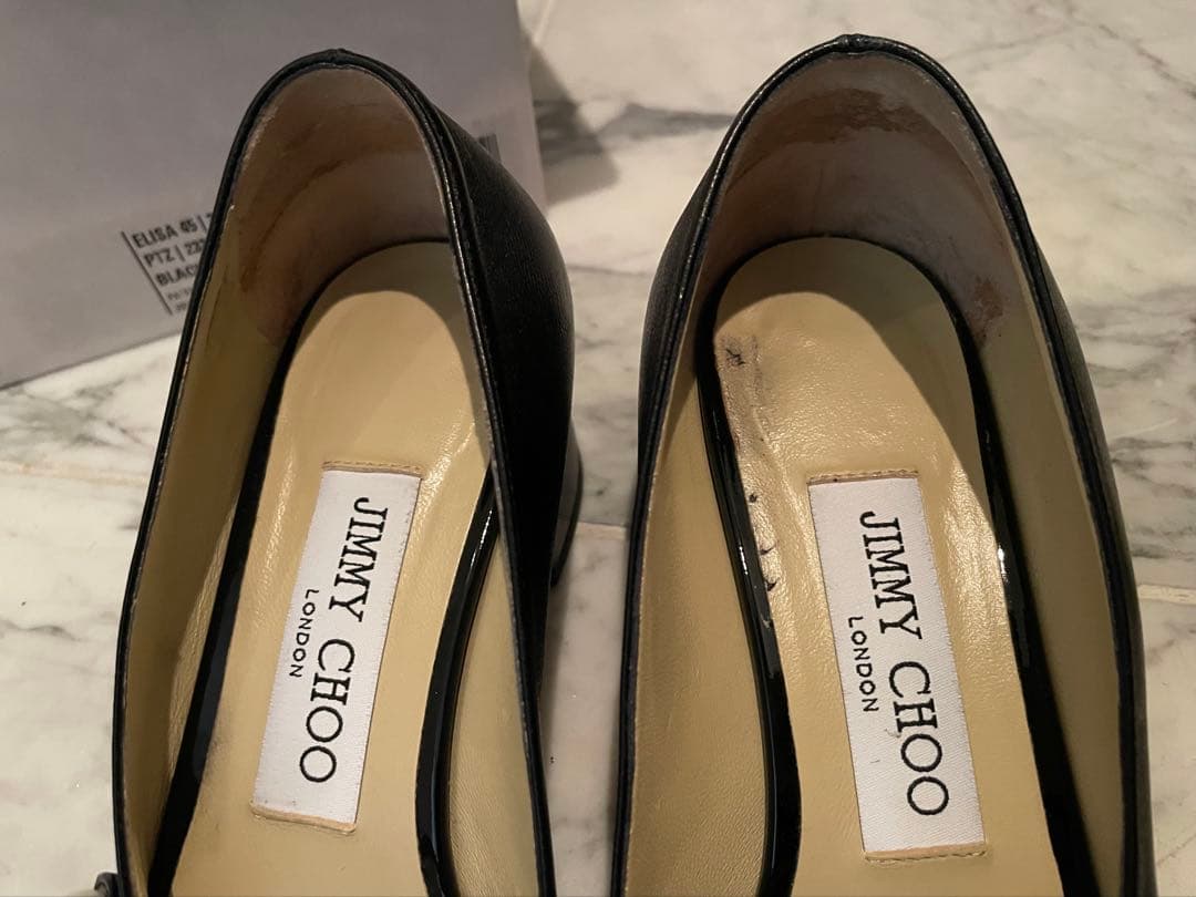 JIMMY CHOO ELISAブラックハイヒール・パンプス