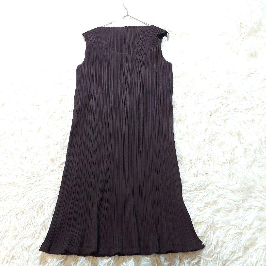 プリーツプリーズ　イッセイミヤケ　大きいサイズ　ワンピース　ロングタンクトップ