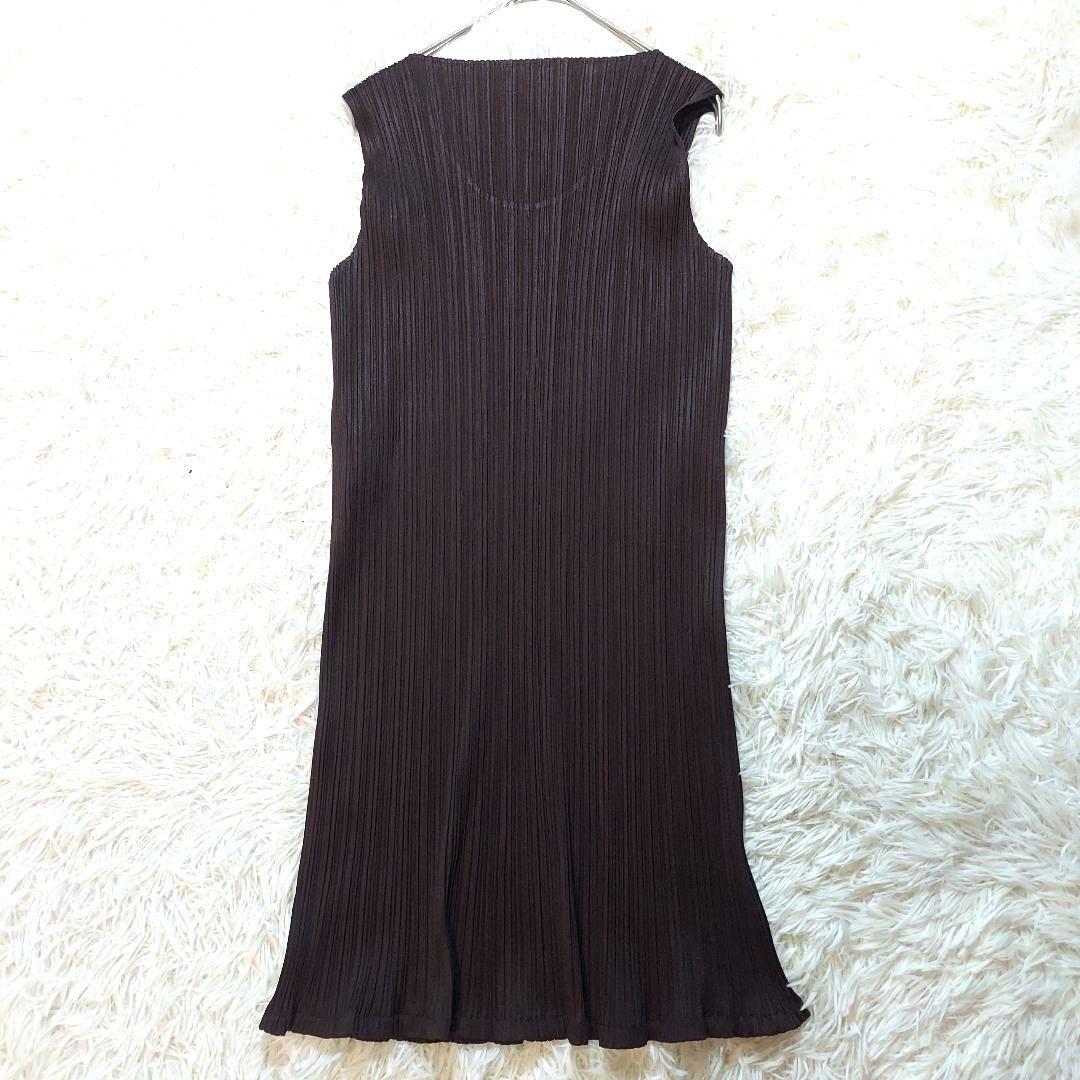 プリーツプリーズ　イッセイミヤケ　大きいサイズ　ワンピース　ロングタンクトップ