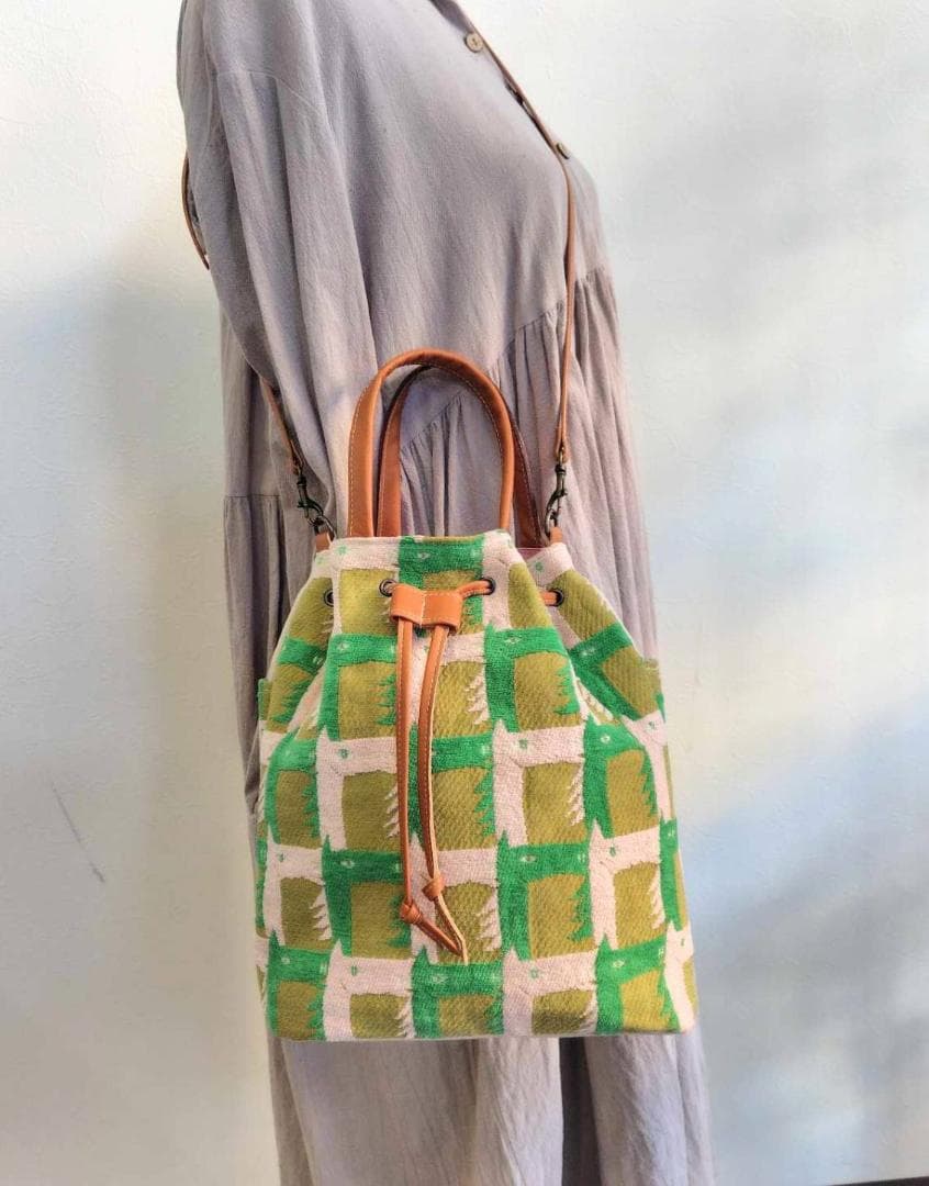 【BEN様】/thoroughbredサラブレットマスタード/巾着Lサイズショ