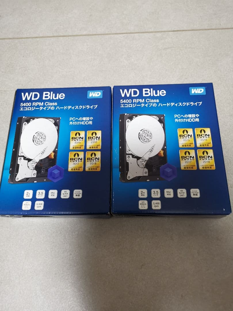 WD Blue 4TB 内蔵HDD 2個セット　新品未開封（注意あり）
