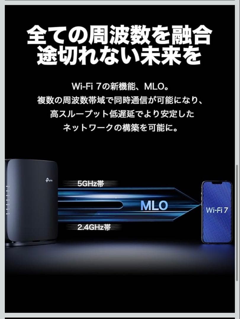 【新品未開封】TP-Link Archer BE7200 Wi-Fi7 ルーター