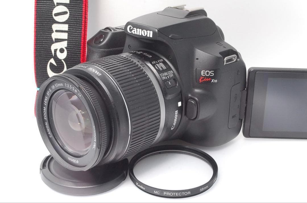 ✨Wi-Fiスマホ接続✨CANON KISS 10✨ダブルレンズ✨4K動画OK