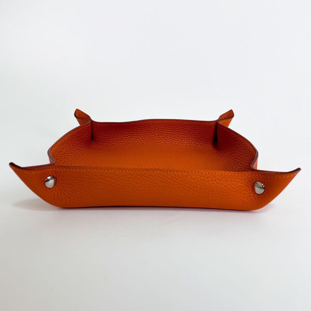 ✨美品✨ HERMES エルメス ヴィドポッシュ 小物入れ レザー オレンジ系