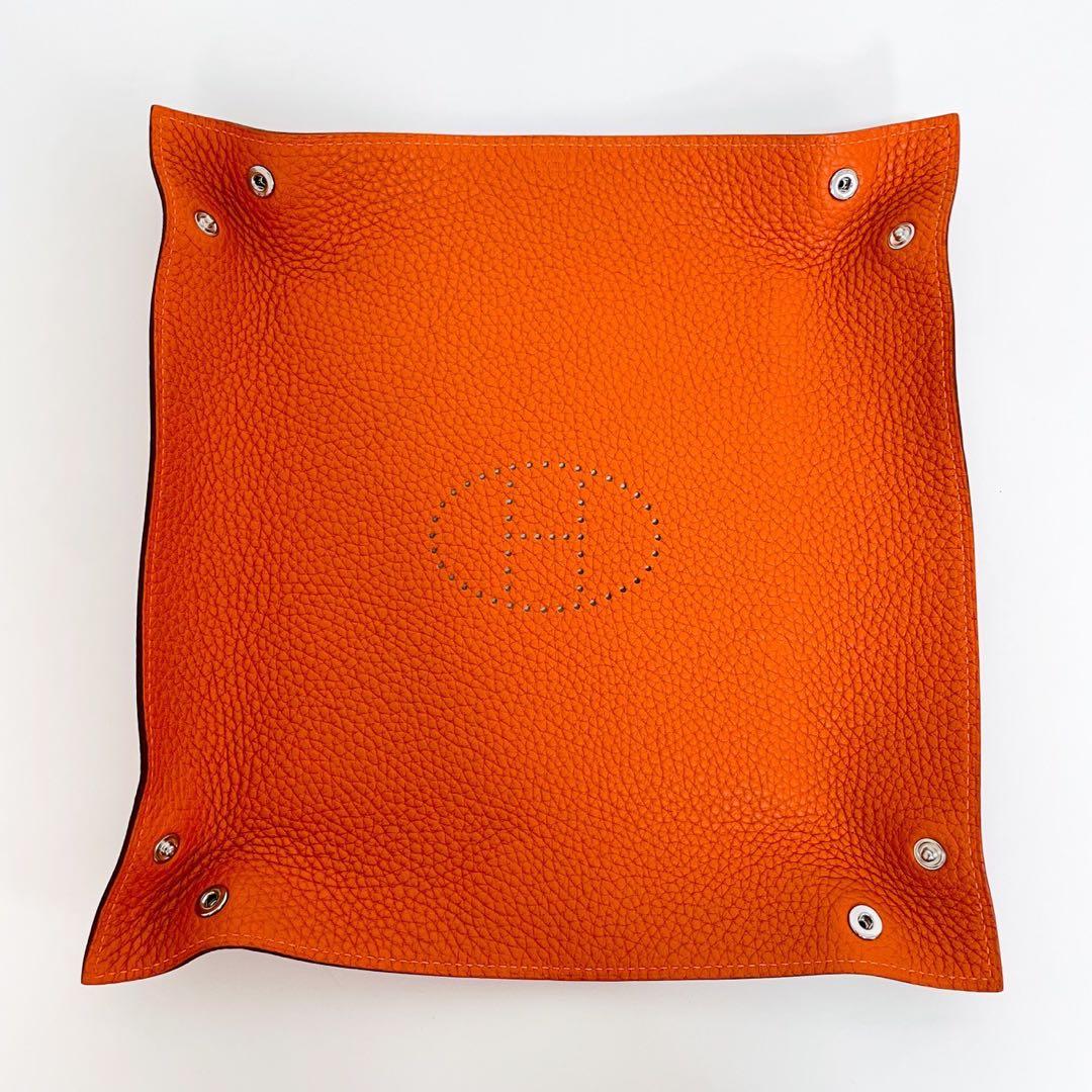 ✨美品✨ HERMES エルメス ヴィドポッシュ 小物入れ レザー オレンジ系