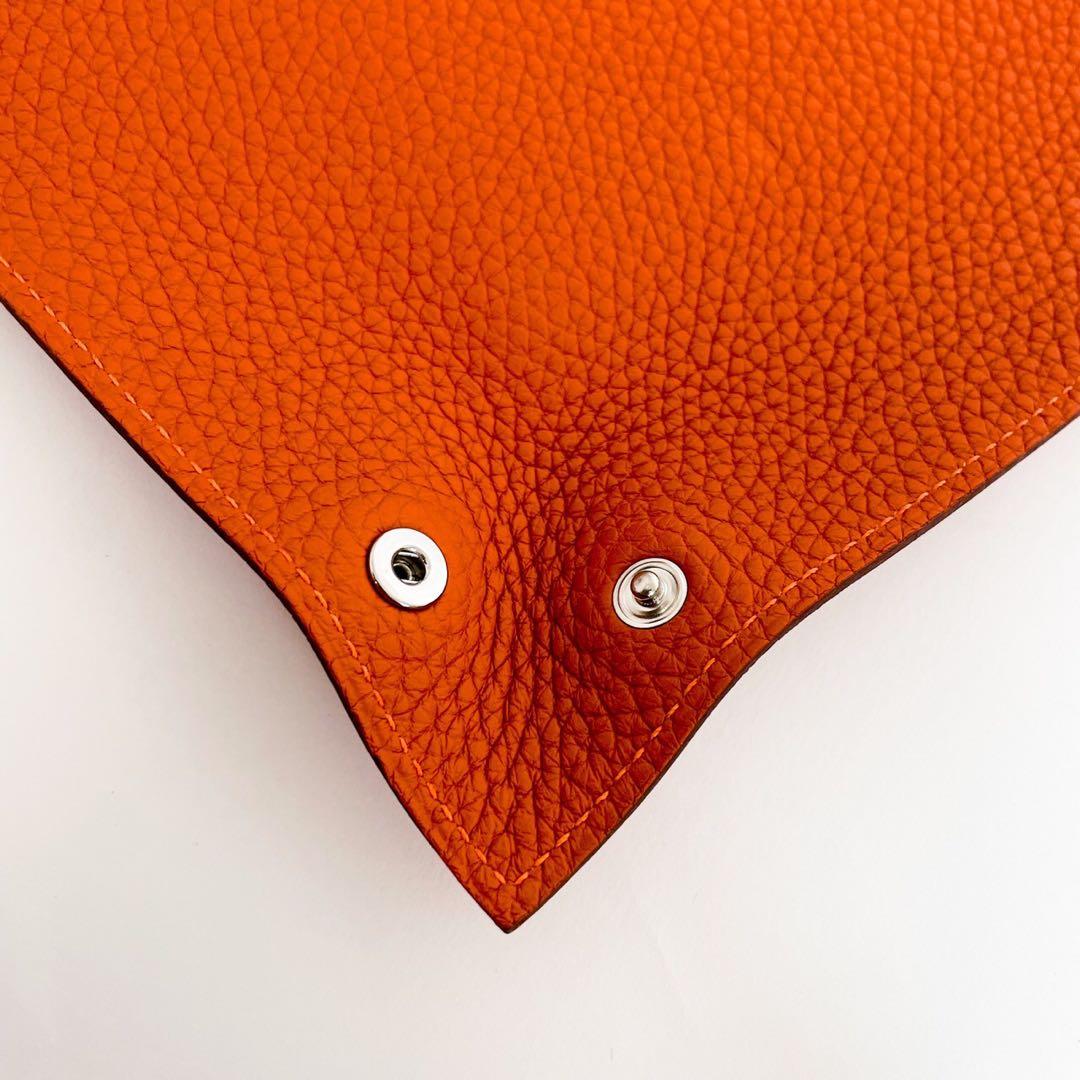 ✨美品✨ HERMES エルメス ヴィドポッシュ 小物入れ レザー オレンジ系