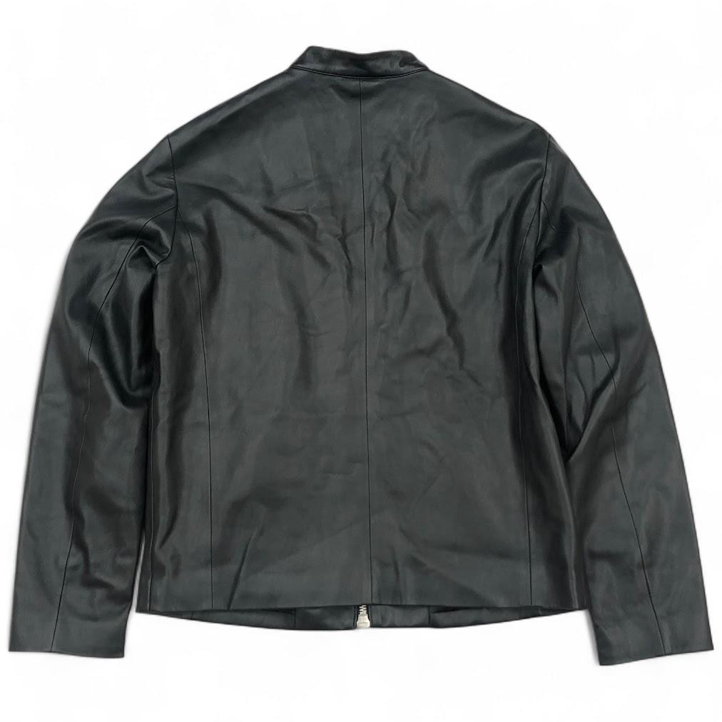 美品 アルマーニ エクスチェンジ フェイクレザー シングルライダース ジャケット