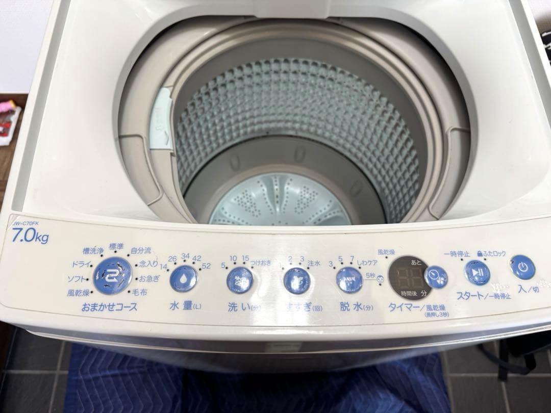 2021年製　Haier 7kg 全自動洗濯機 キャスター付き　引き取り