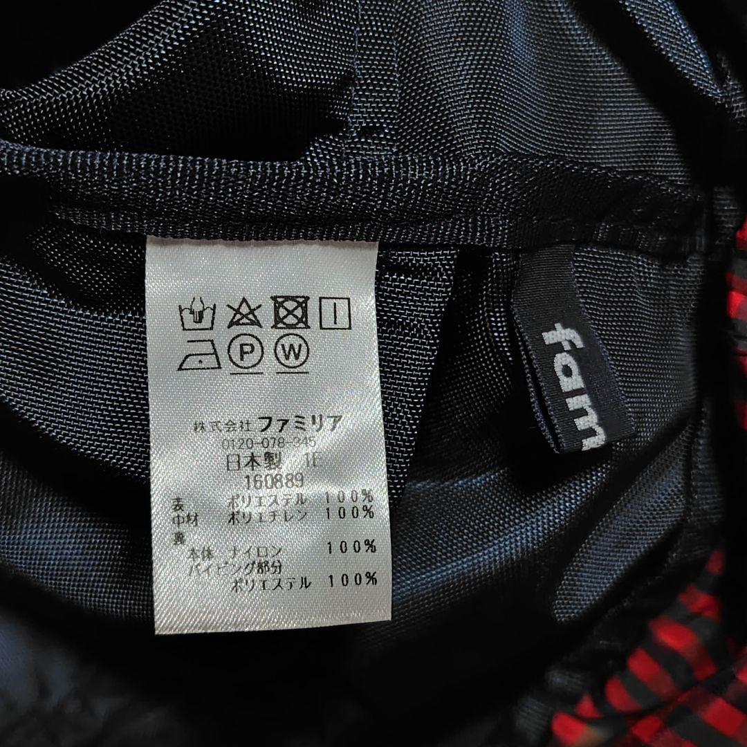 ファミリア　familiar　マザーズバッグ　赤チェック