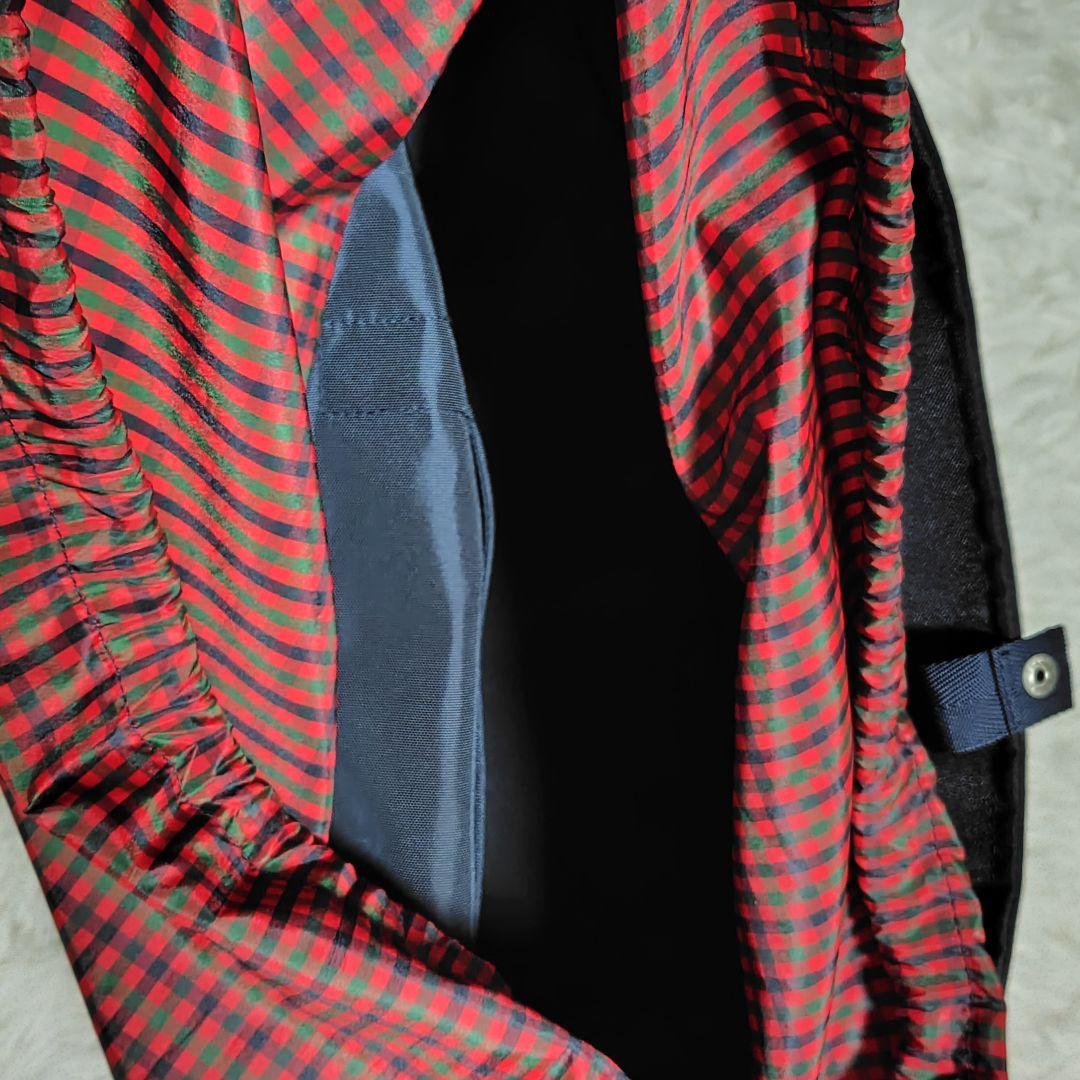 ファミリア　familiar　マザーズバッグ　赤チェック