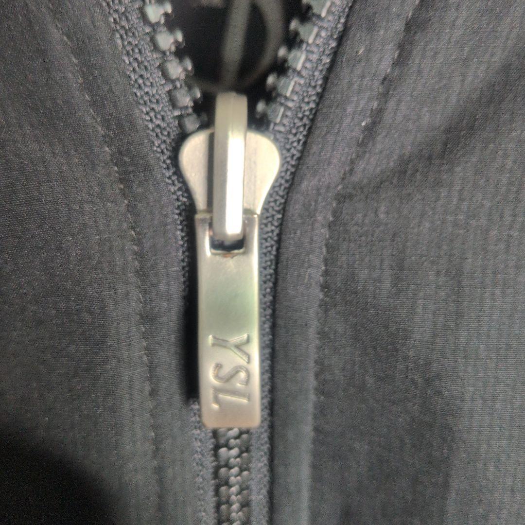 90s イヴサンローラン 刺繍 ナイロンジャケット ブラック L