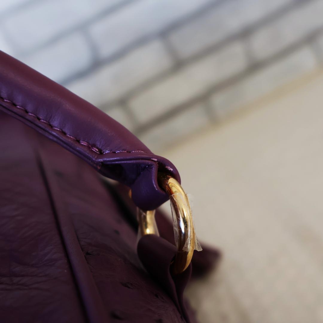 未使用品 YU HAMANO ダックス オーストリッチ レザー ボストンバッグ