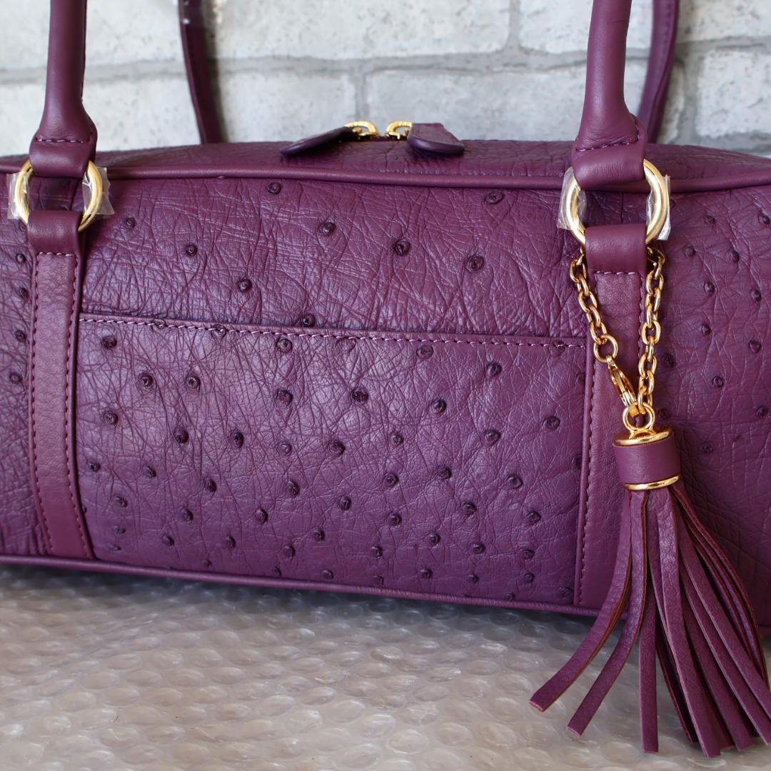 未使用品 YU HAMANO ダックス オーストリッチ レザー ボストンバッグ