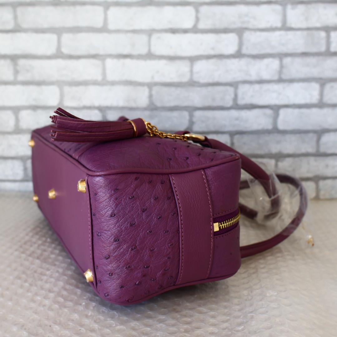 未使用品 YU HAMANO ダックス オーストリッチ レザー ボストンバッグ