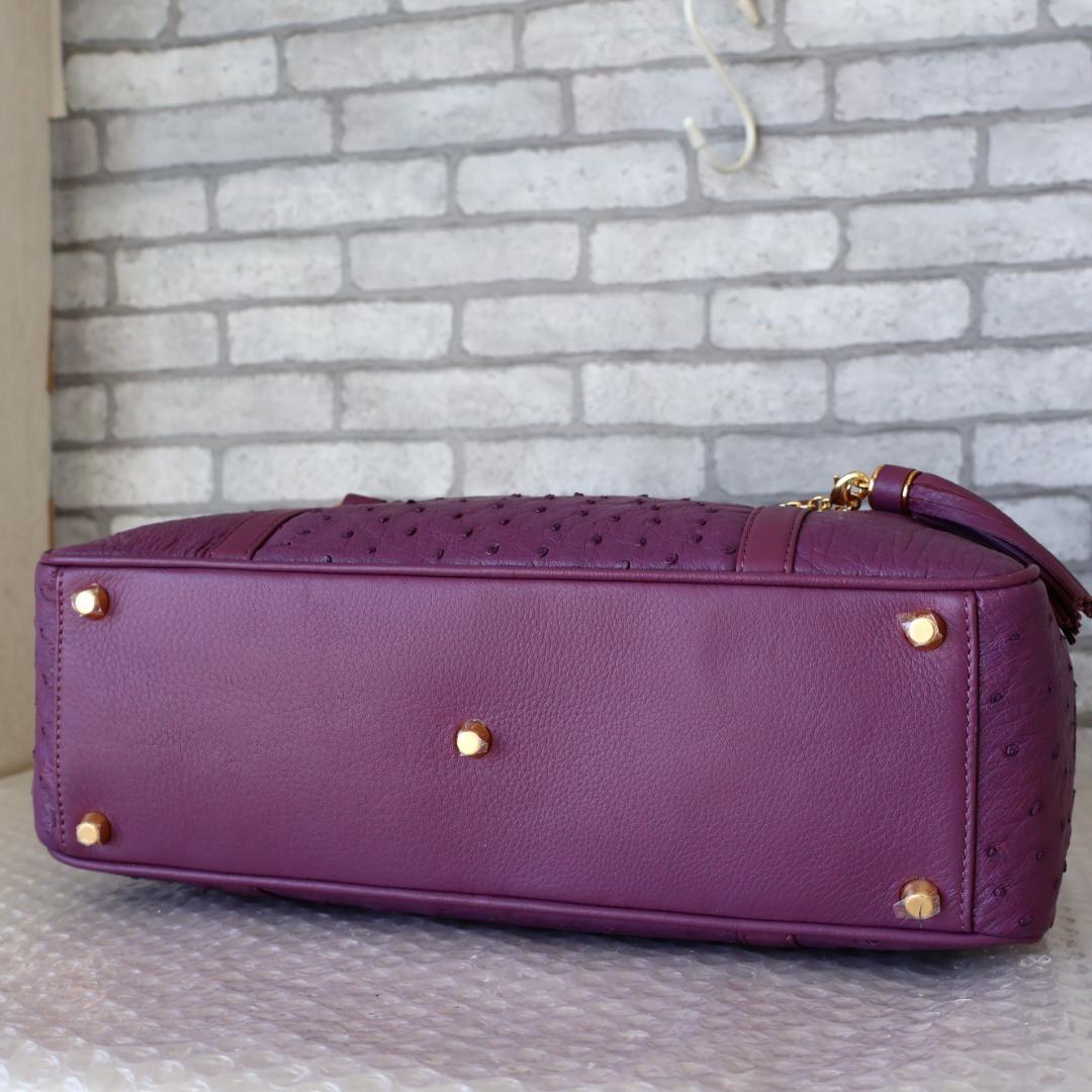 未使用品 YU HAMANO ダックス オーストリッチ レザー ボストンバッグ