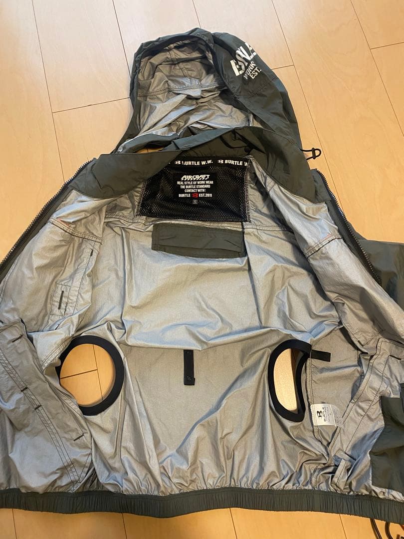 BURTLE 空調服 Sサイズ カーキ　ファン付き