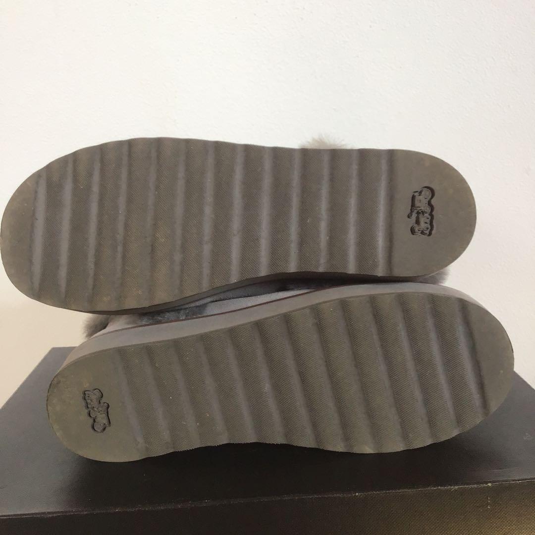 COACH ムートンブーツ 24cm グレー ほぼ未使用