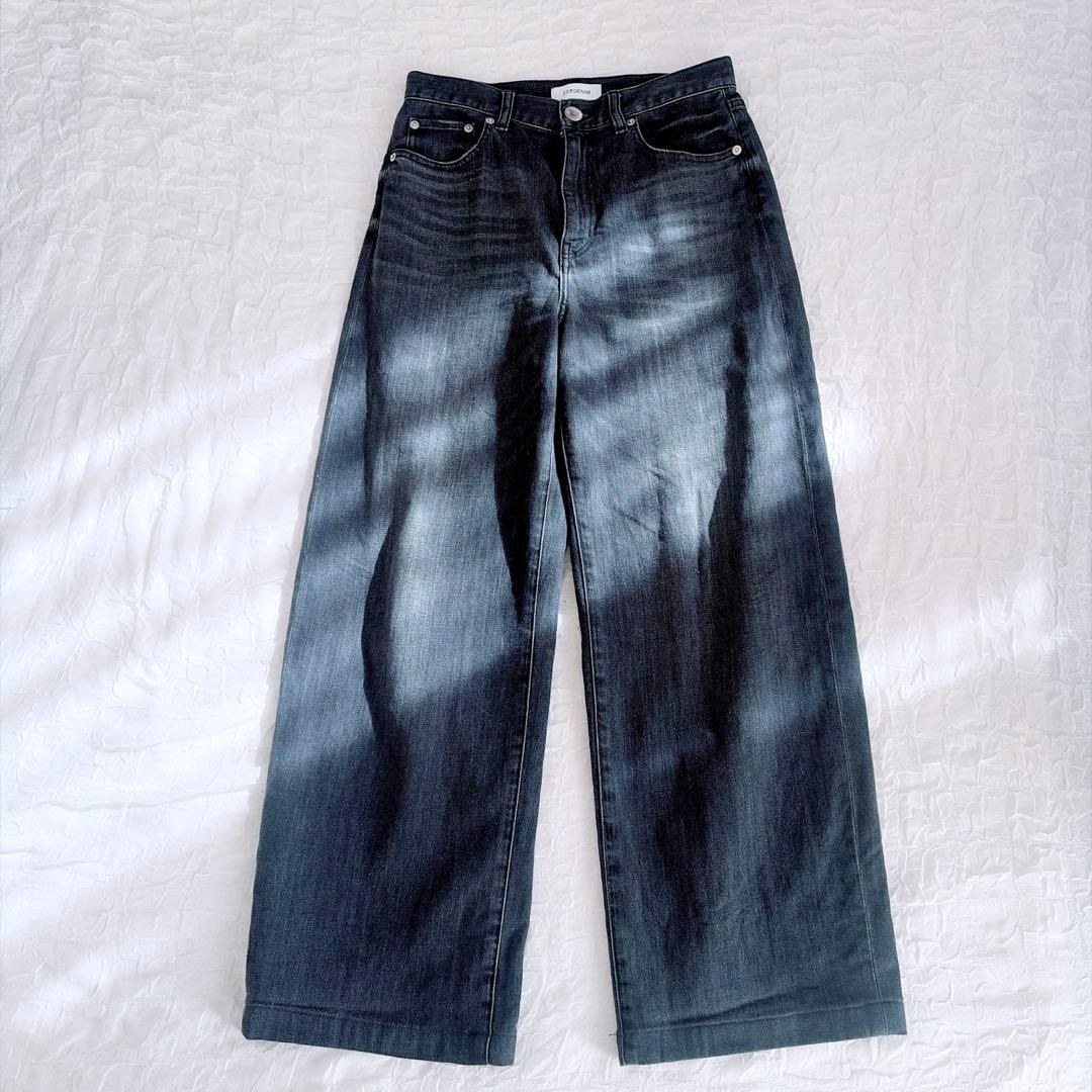 【23区デニム】美品✨2025 洗える ストレッチ ワイドパンツ 滝沢眞規子さん