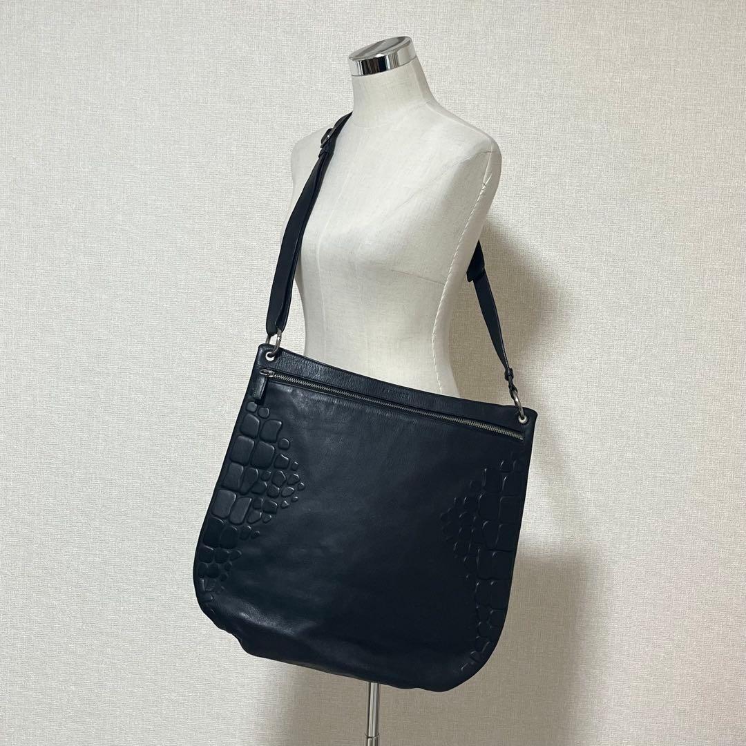 【希少】JIL SANDER　ショルダー バッグ　ラフ シモンズ期　立体エンボス