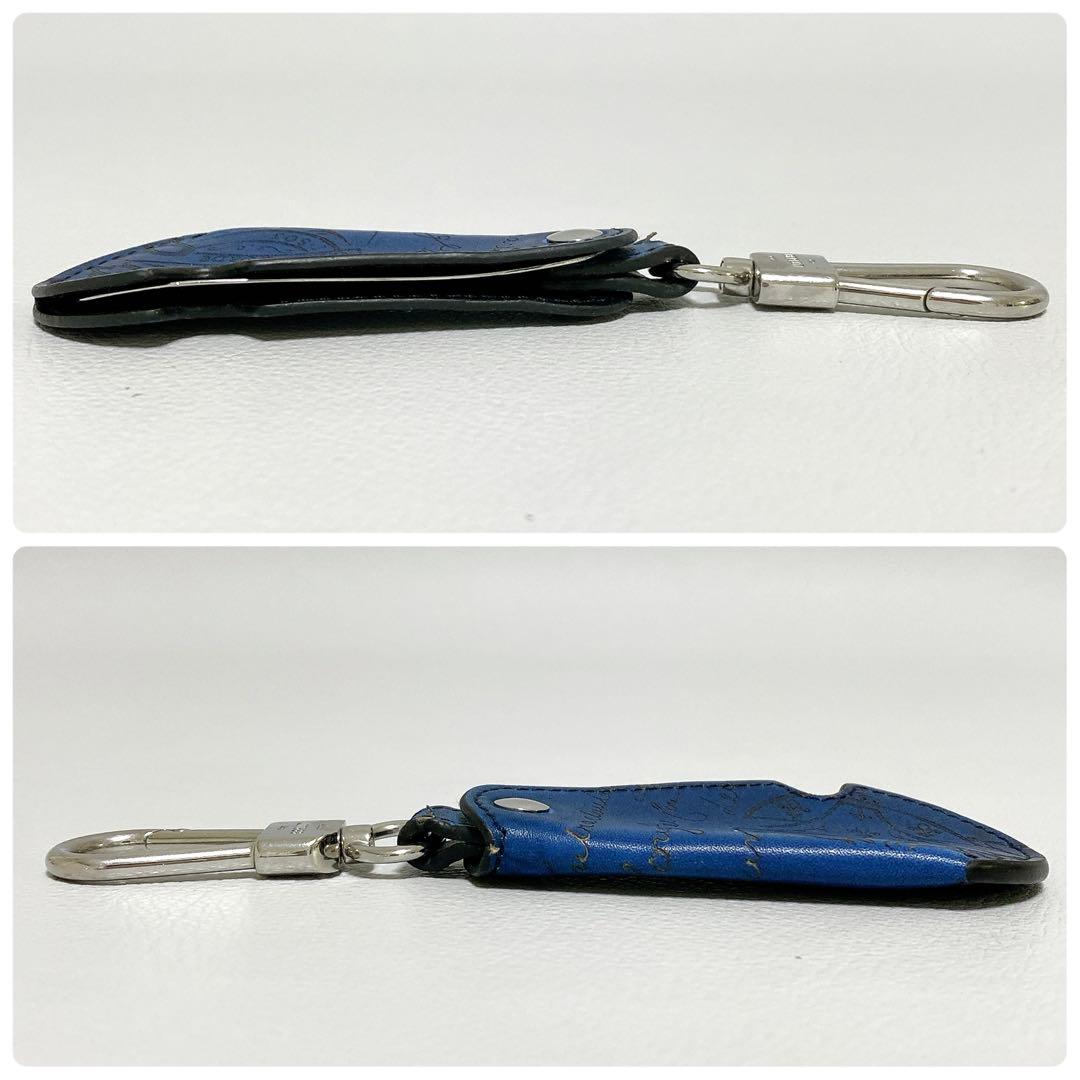 BERLUTI / シューホーン スクリットレザー ローテイティブ キーリング