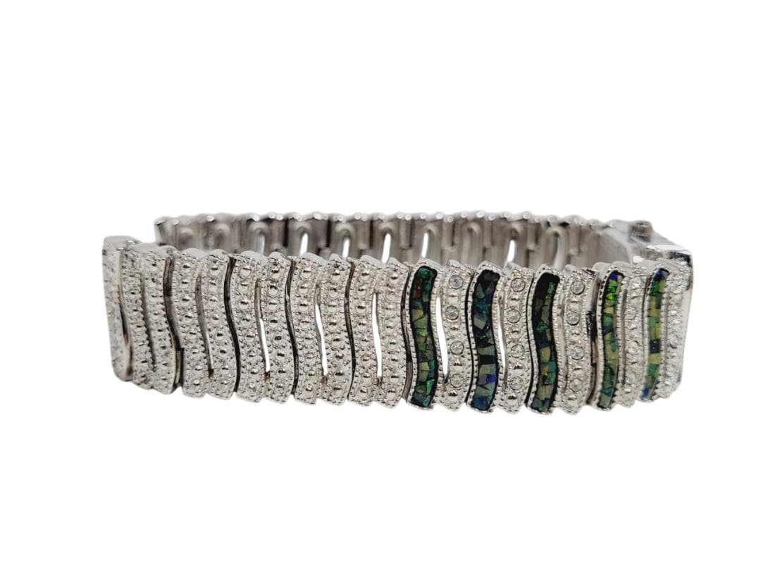 HeleneDEMICHELヘレンミッシェル925SILVERシェル文字盤腕時計