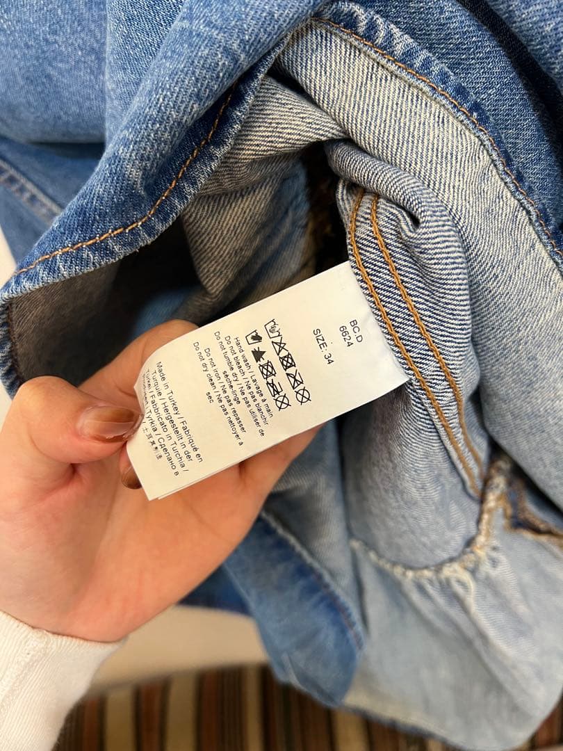 【 GANNI 】デニムフリルキャミソール