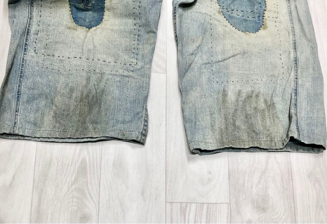 RRL ダブルアールエル オーバーオール リペアダメージ加工 ラルフローレン