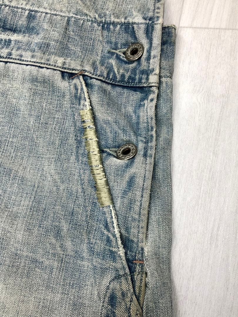 RRL ダブルアールエル オーバーオール リペアダメージ加工 ラルフローレン